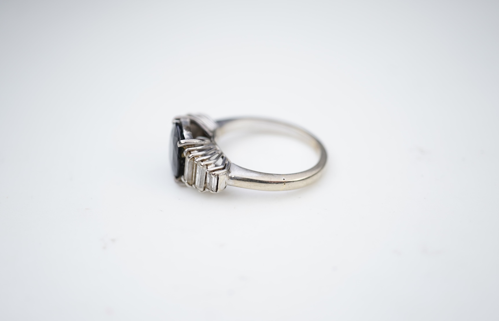 A sapphire and diamond ring